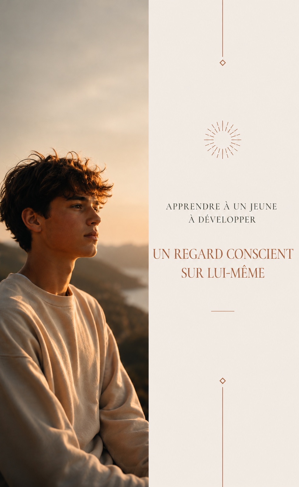 Apprendre à un jeune à développer un regard conscient sur lui-même.